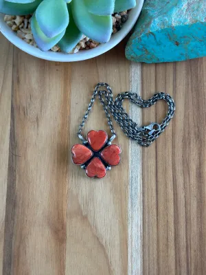 4 Leaf Clover Heart Necklace
