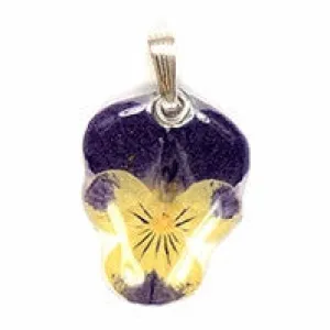 69086 Purple Johnny Jump Up Pendant