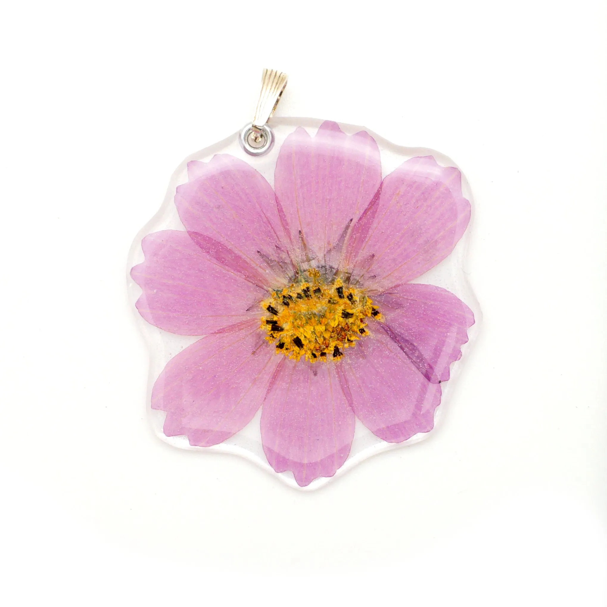 69229 Large Pink Cosmos Flower Pendant