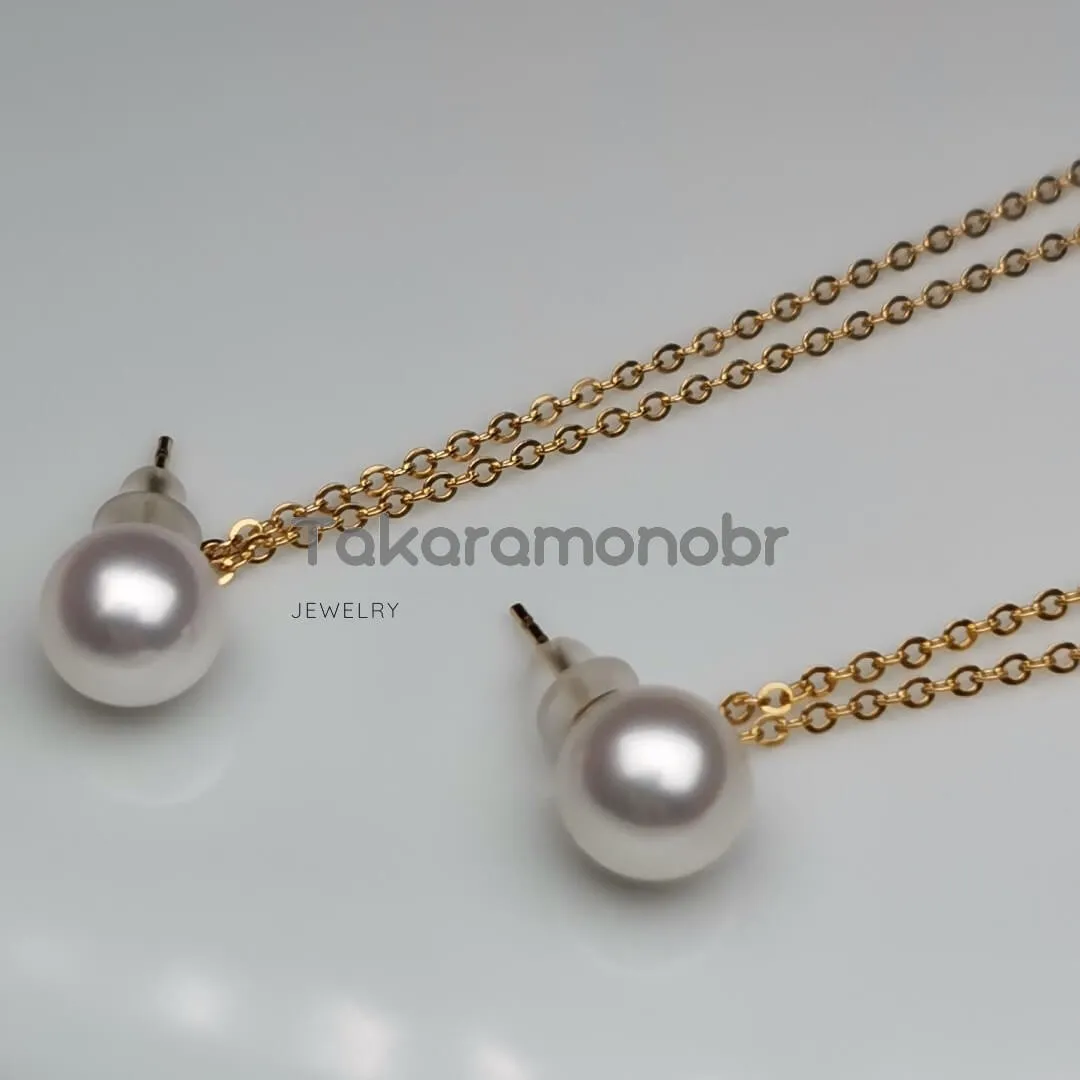 7.0-8.0 mm White Freshwater Pearl Tassels Earrings