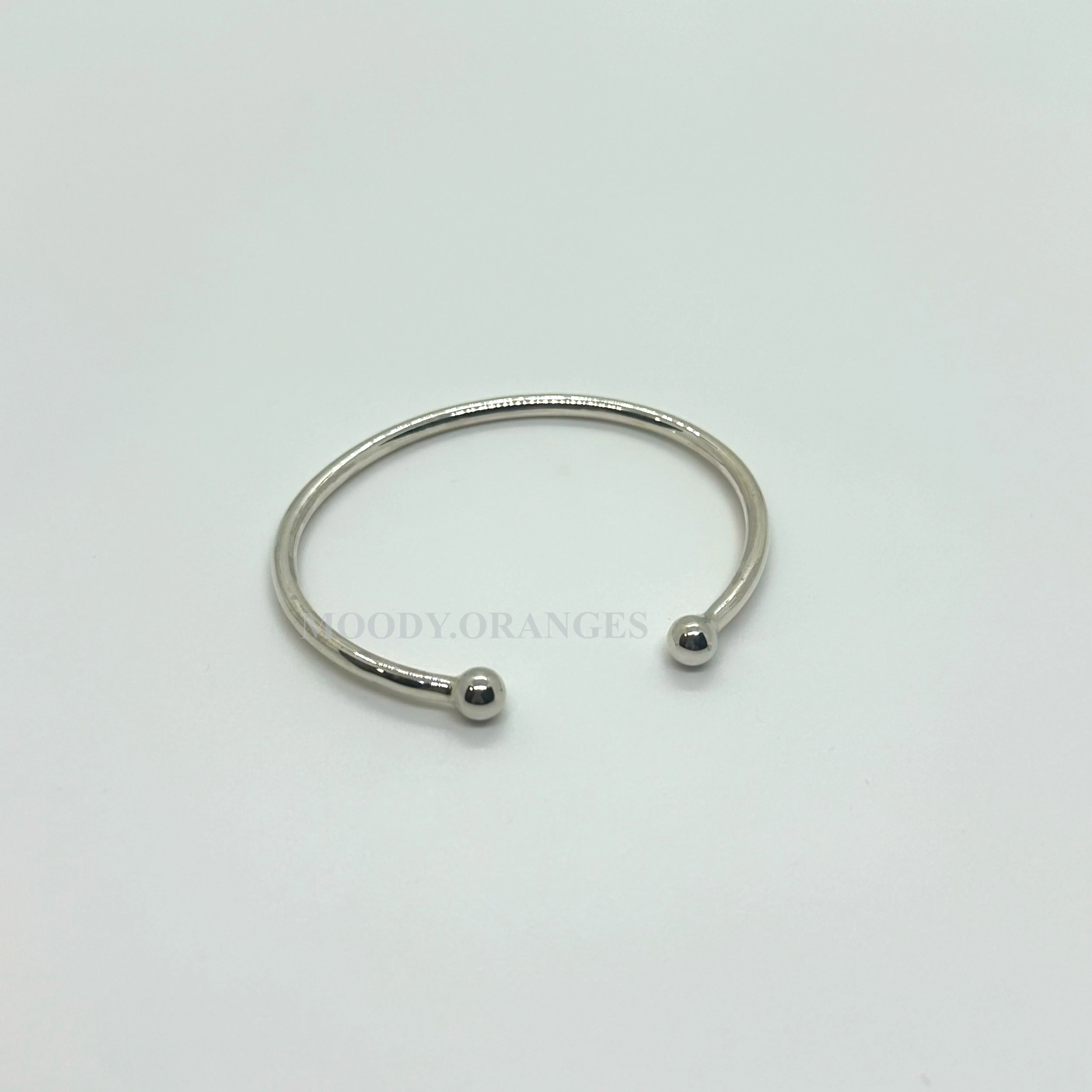 925 Silver - Thin Silver Balls Bangle