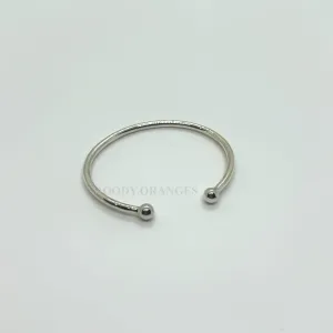 925 Silver - Thin Silver Balls Bangle