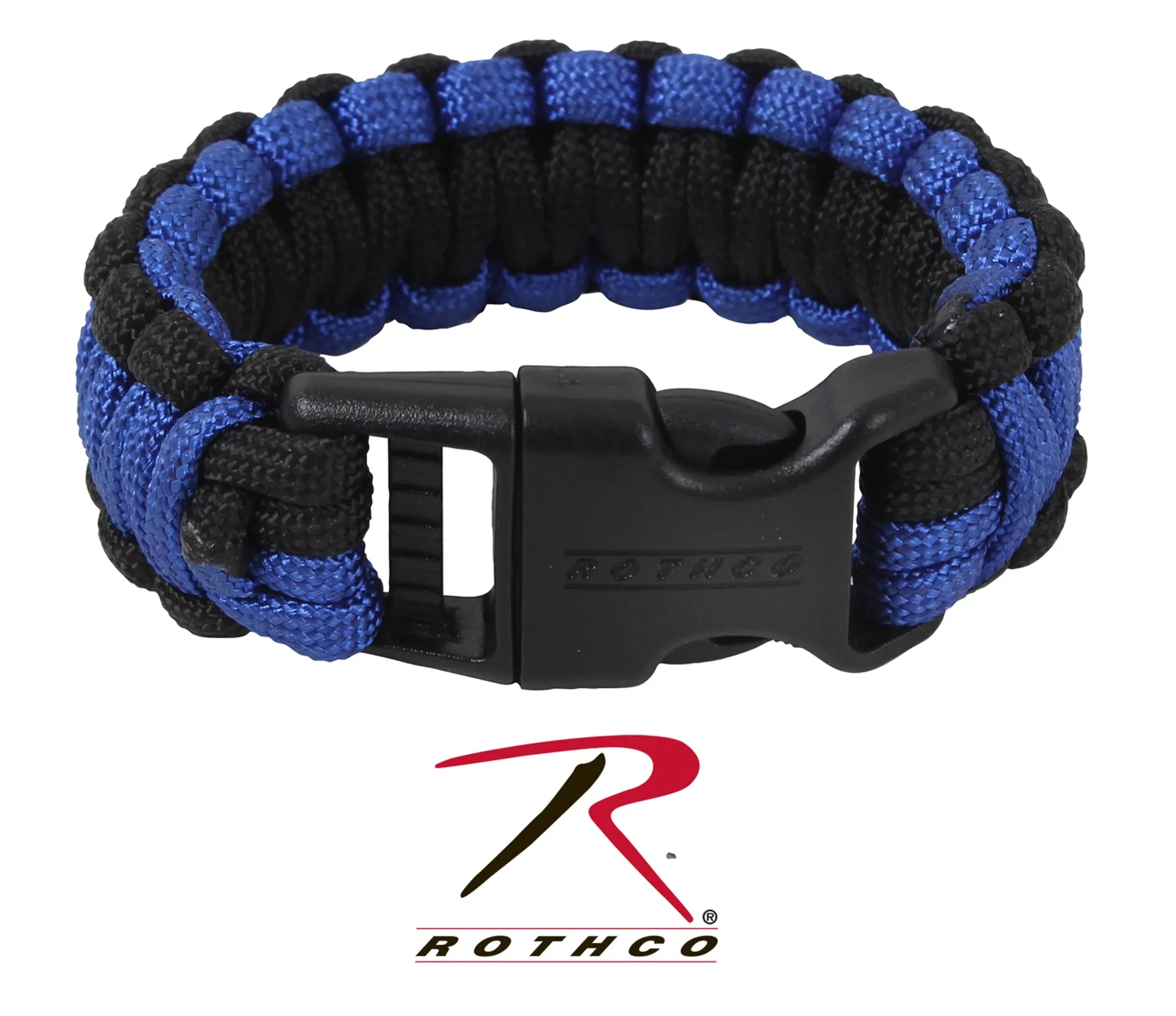973 Rothco Deluxe Thin Blue Line Paracord Bracelet