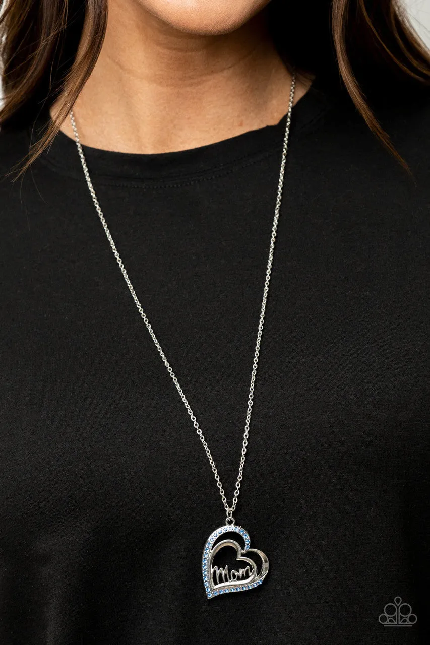 A Mother's Heart Blue Paparazzi Necklace