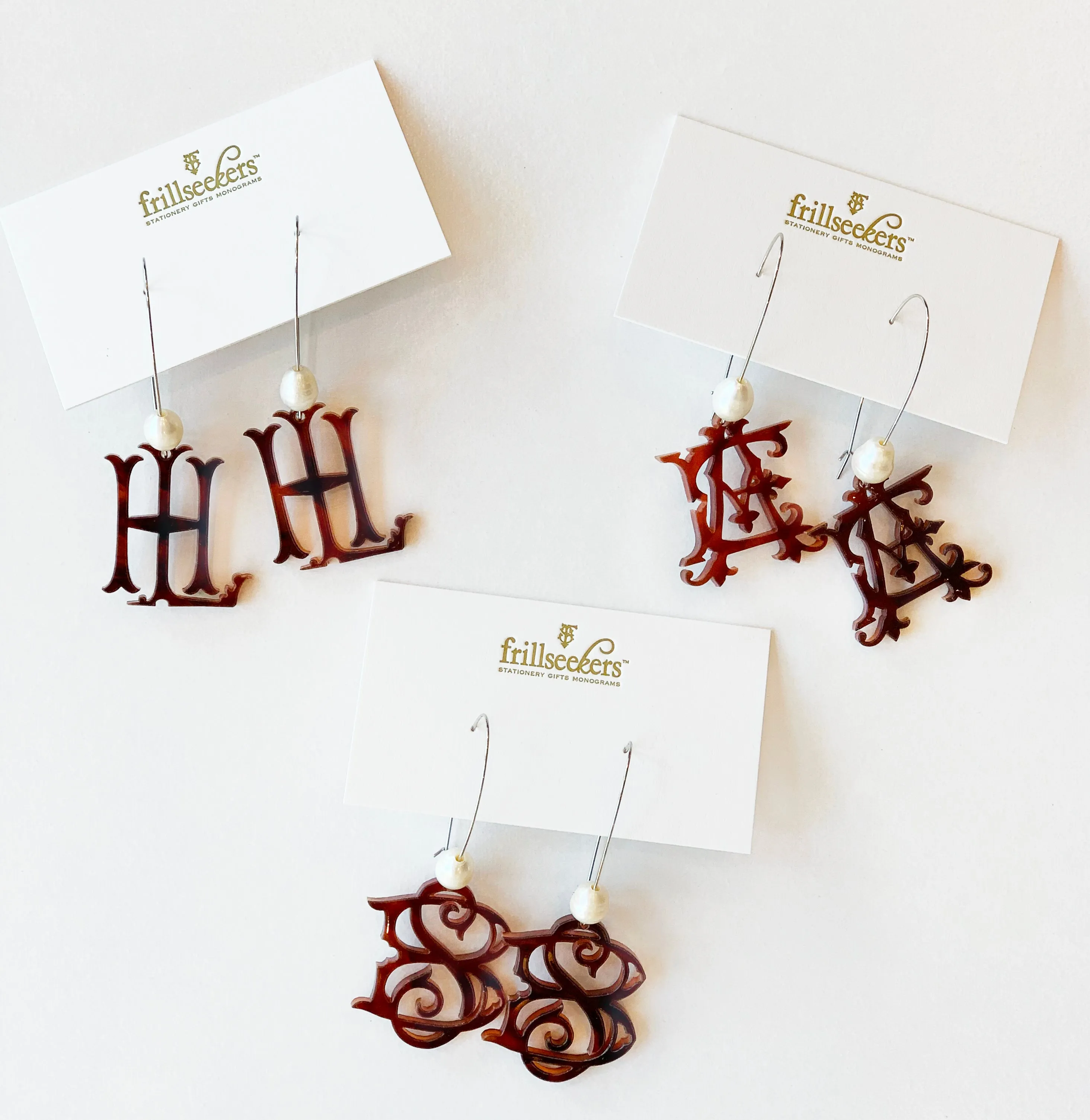 Acrylic Monogram Earrings