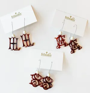 Acrylic Monogram Earrings