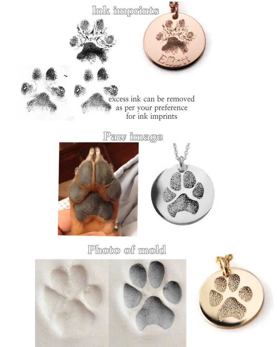Actual Paw Print Disc Bracelet