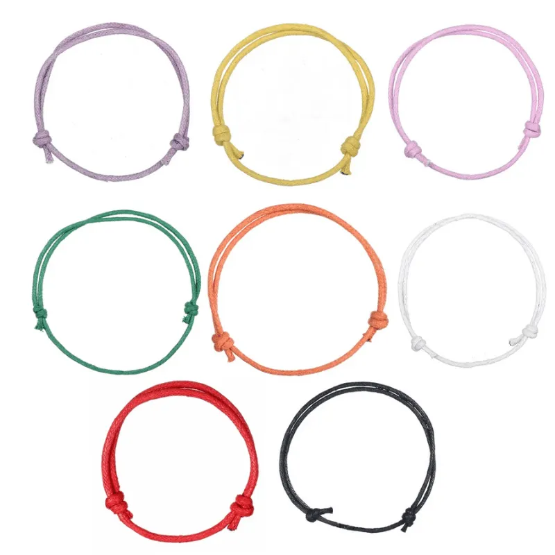 Adjustable Colorful Friendship Cord Bracelets - 10-Pack