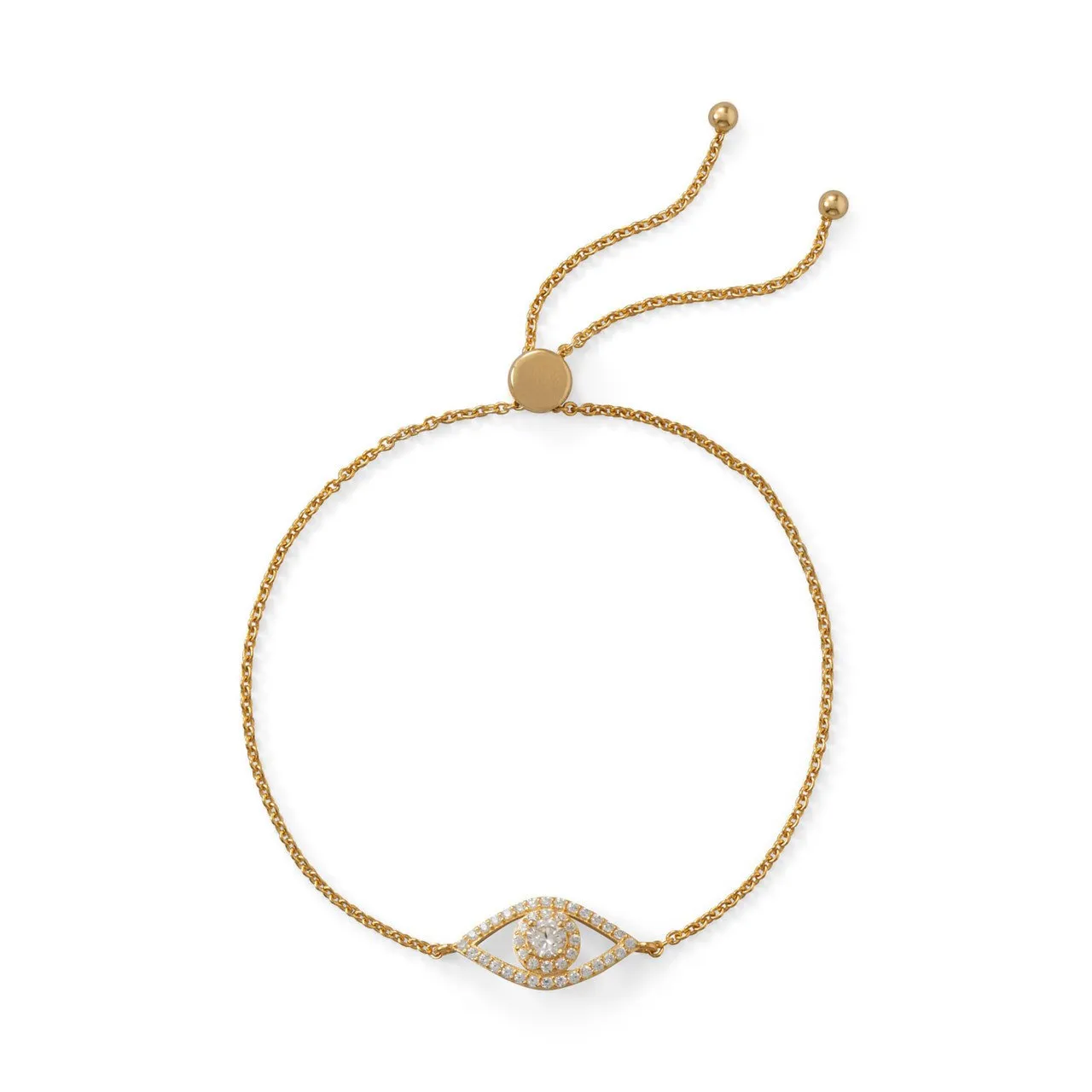 Adjustable CZ Eye Bracelet