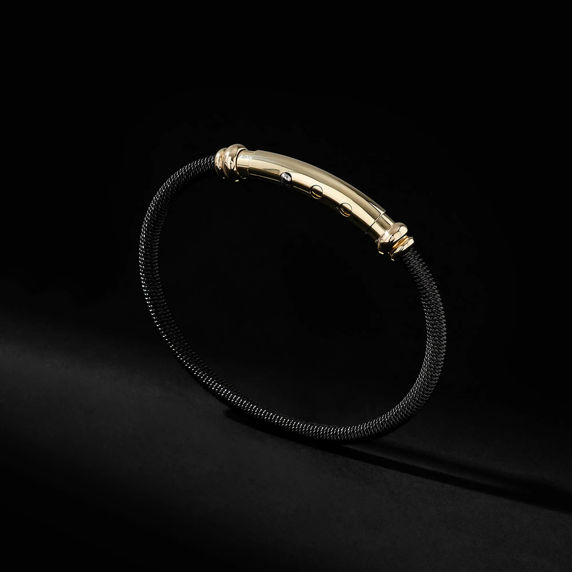 Adjustable Signature Bangle Bracelet in Gold