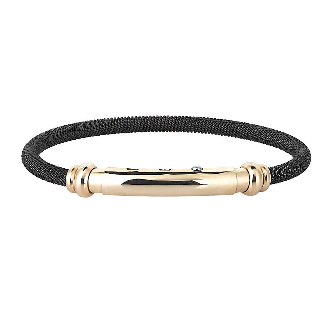 Adjustable Signature Bangle Bracelet in Gold