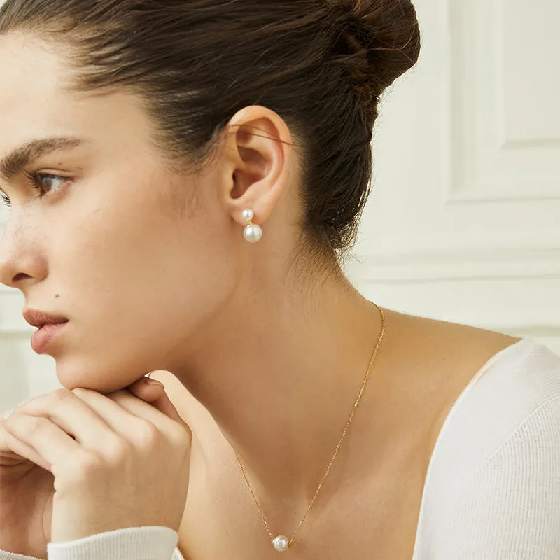 Akoya Pearl 18K Gold Companion Pearl Earrings