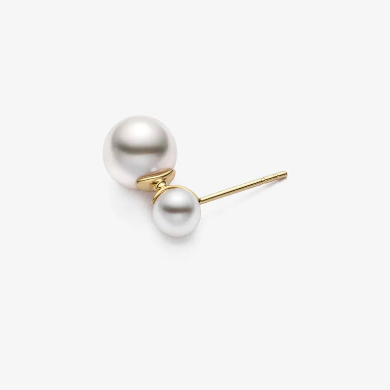 Akoya Pearl 18K Gold Companion Pearl Earrings