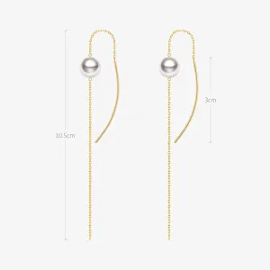 Akoya Pearl 18K Gold Ethereal Dangle Earrings