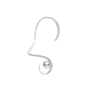 Akoya Pearl 18K White Gold Diamond Earhooks