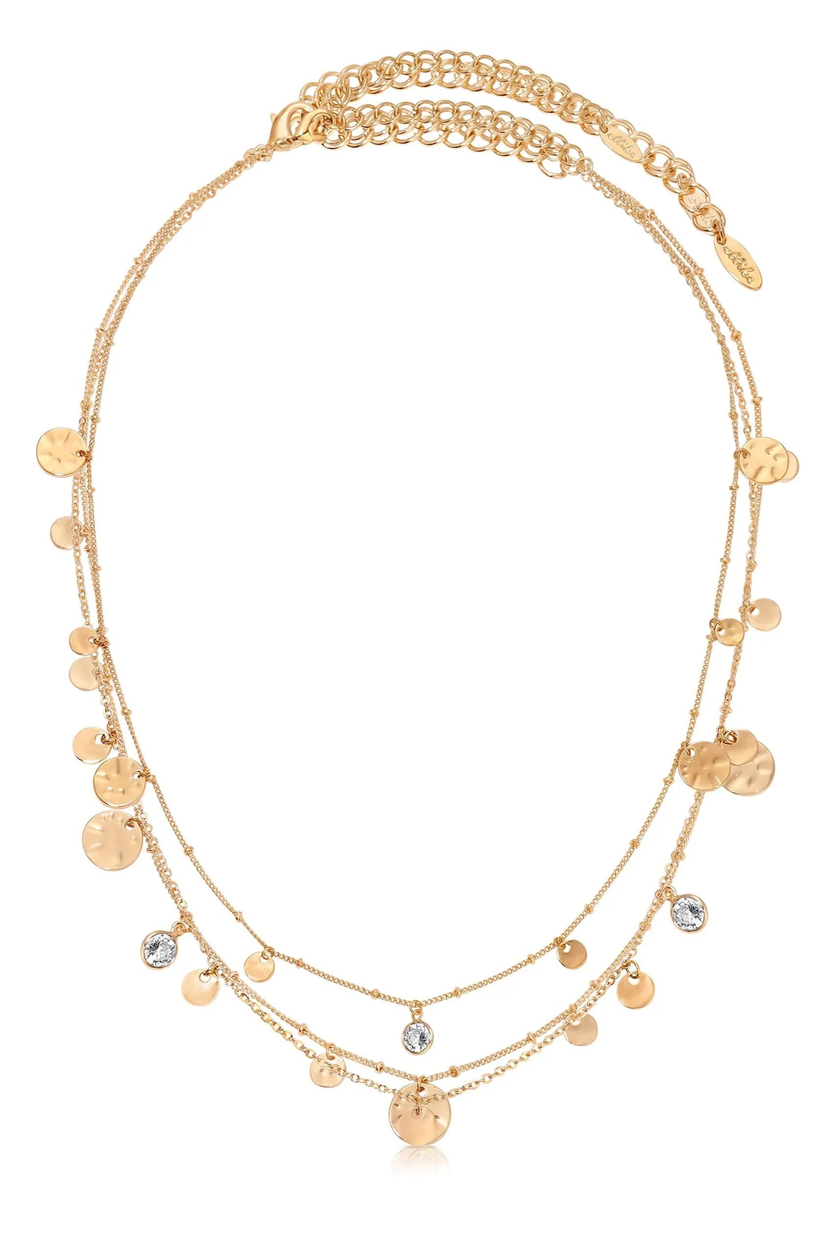 All in Layered Crystal Necklace Set