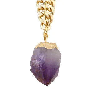 Amethyst and goethite necklace