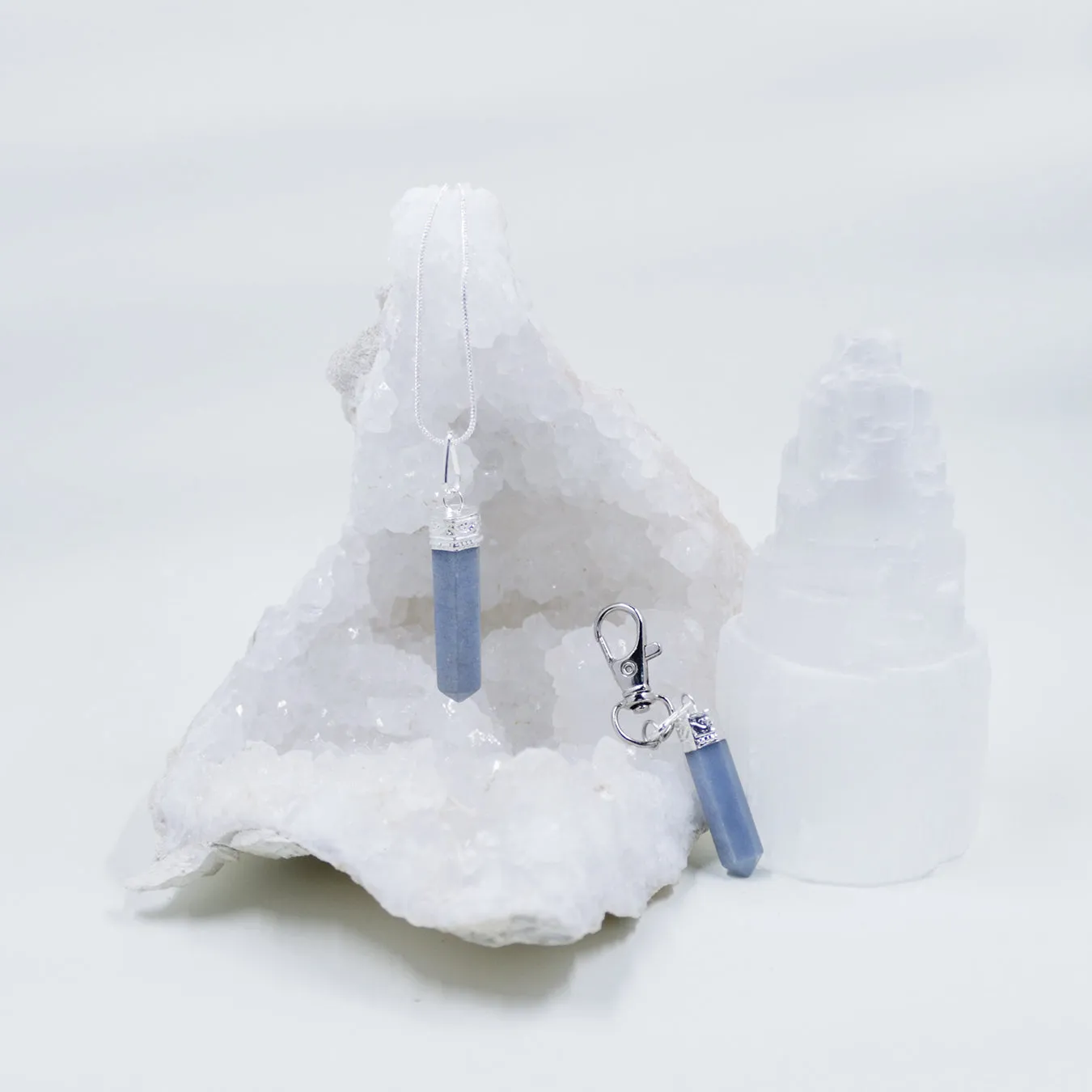 Angelite Necklaces and Clip | 2 Piece Set