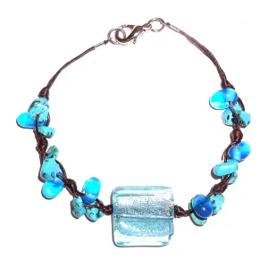 Art Glass & Stone Bracelet - Capri