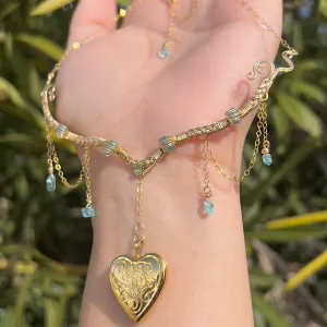 Astraea Lovers Locket Blue Apatite 14KGF ✵