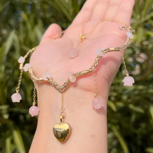 Astraea Lovers Locket Rose Quartz 14KGF ✵
