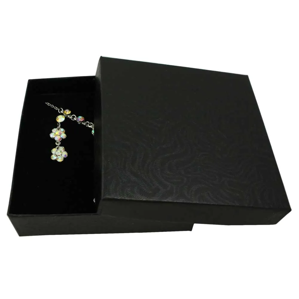 Aurora Borealis Crystal Daisies Y Necklace and Earring Boxed Gift Set - RSN328BS