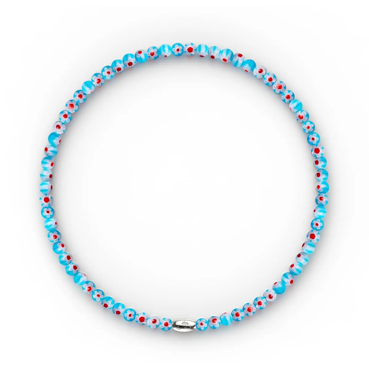 Azzurro | Silver | Millefiori Wrap