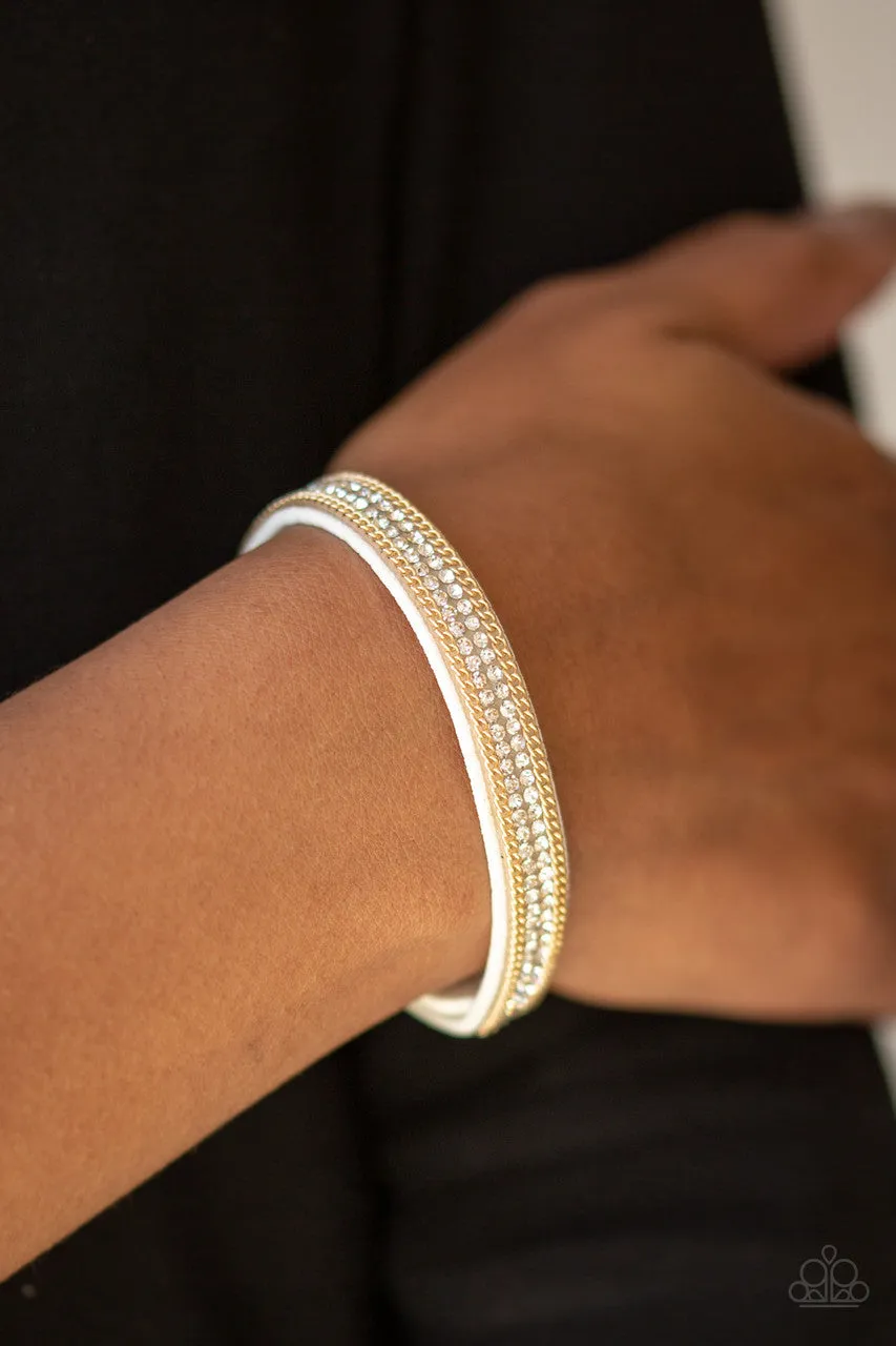 Babe Bling White Paparazzi Bracelet