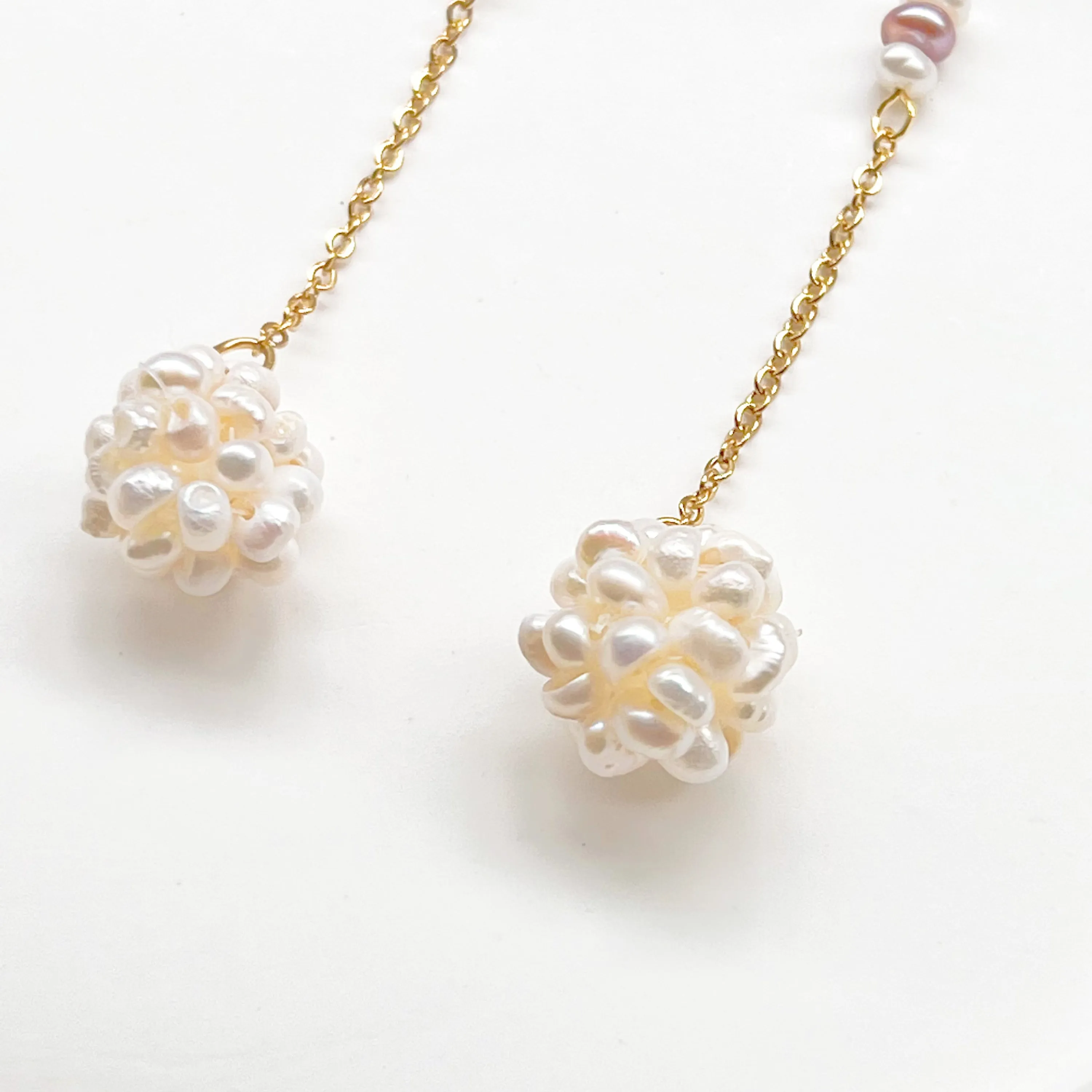 Baroque Pearl Long Drop Earrings