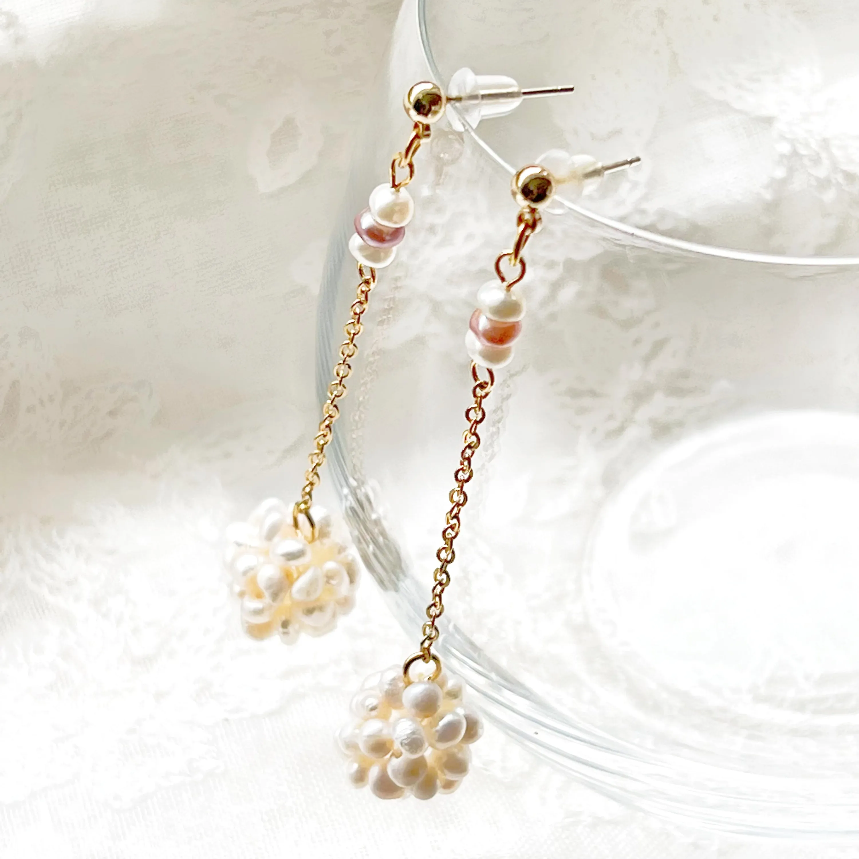 Baroque Pearl Long Drop Earrings
