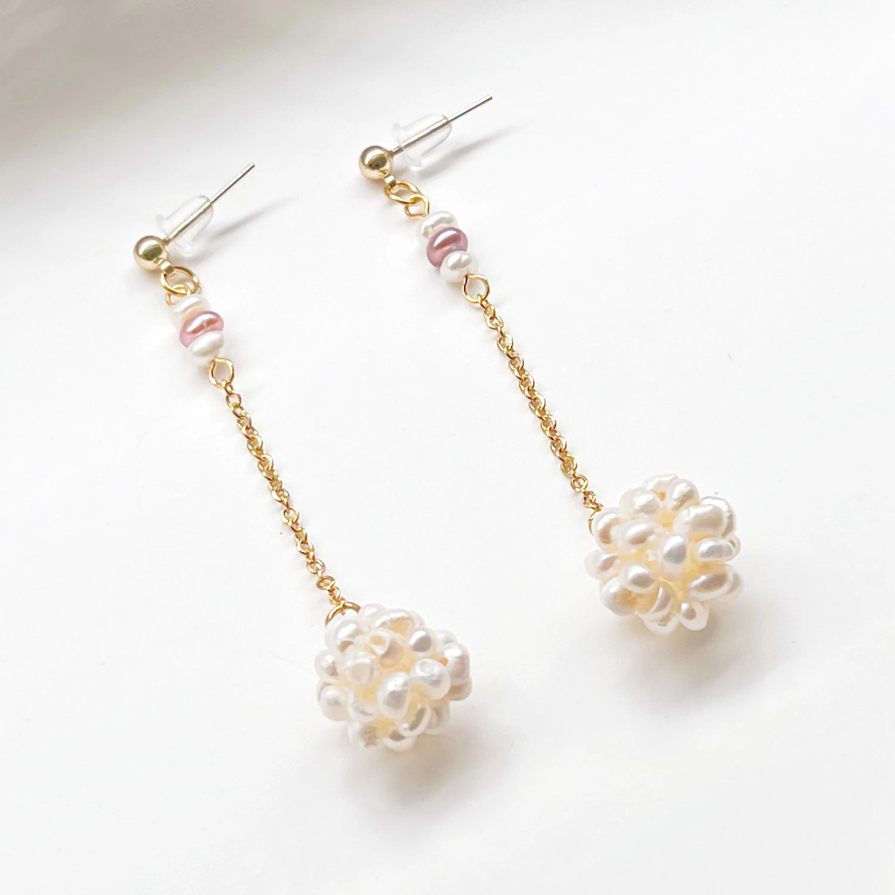 Baroque Pearl Long Drop Earrings