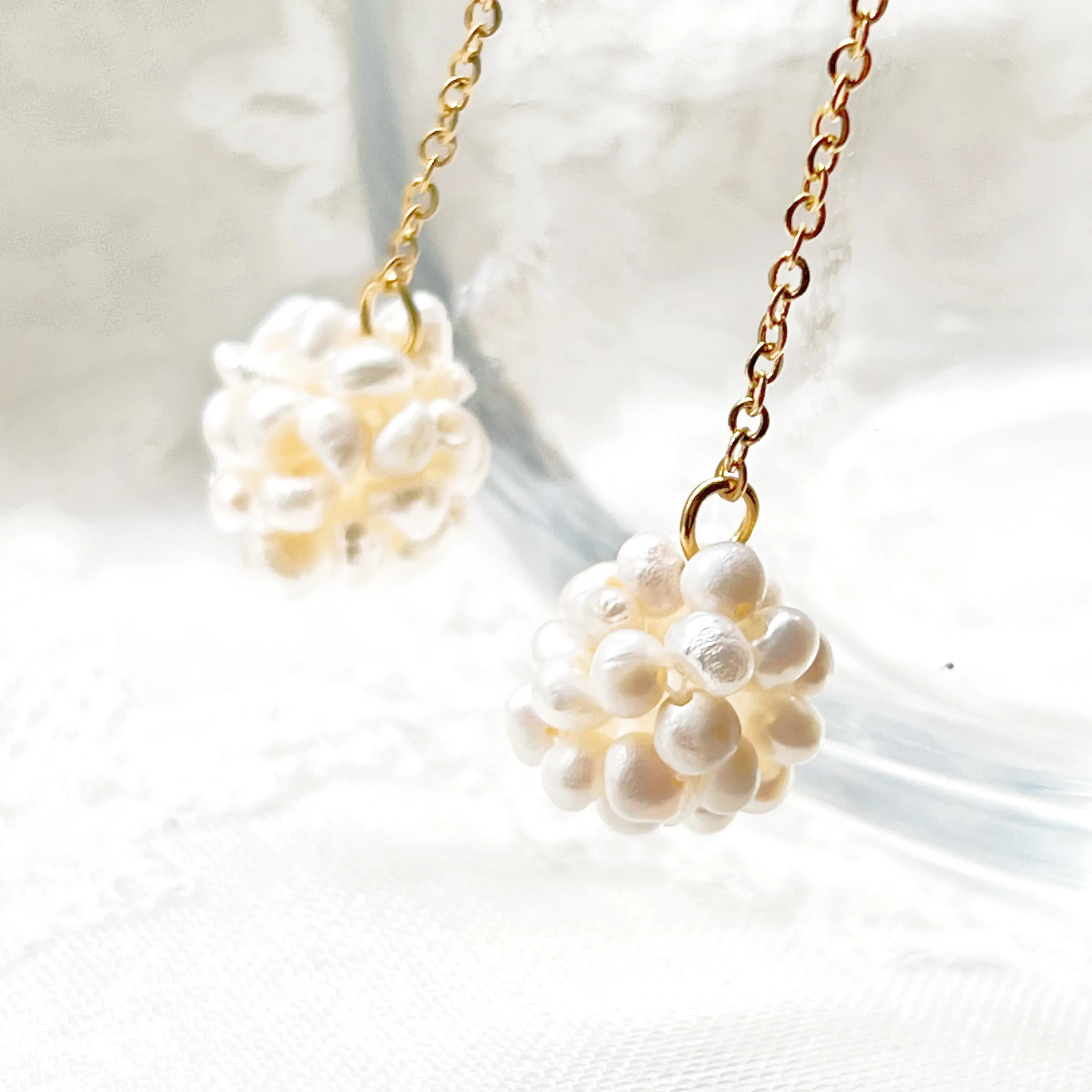 Baroque Pearl Long Drop Earrings