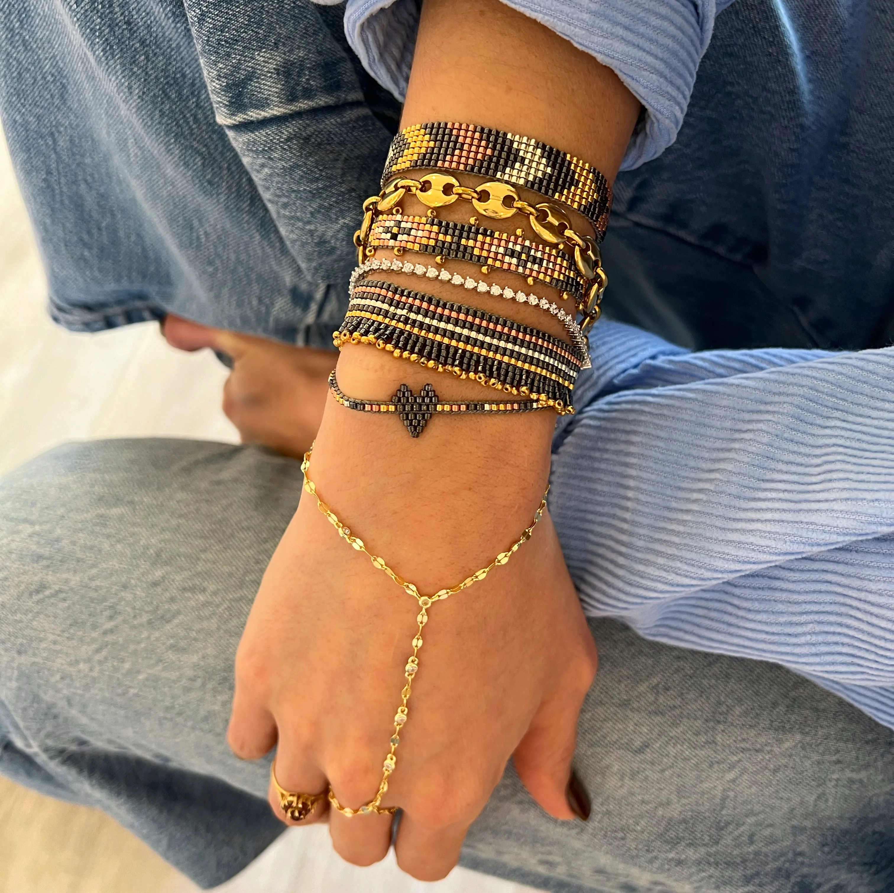 Beaded Heart Bracelet