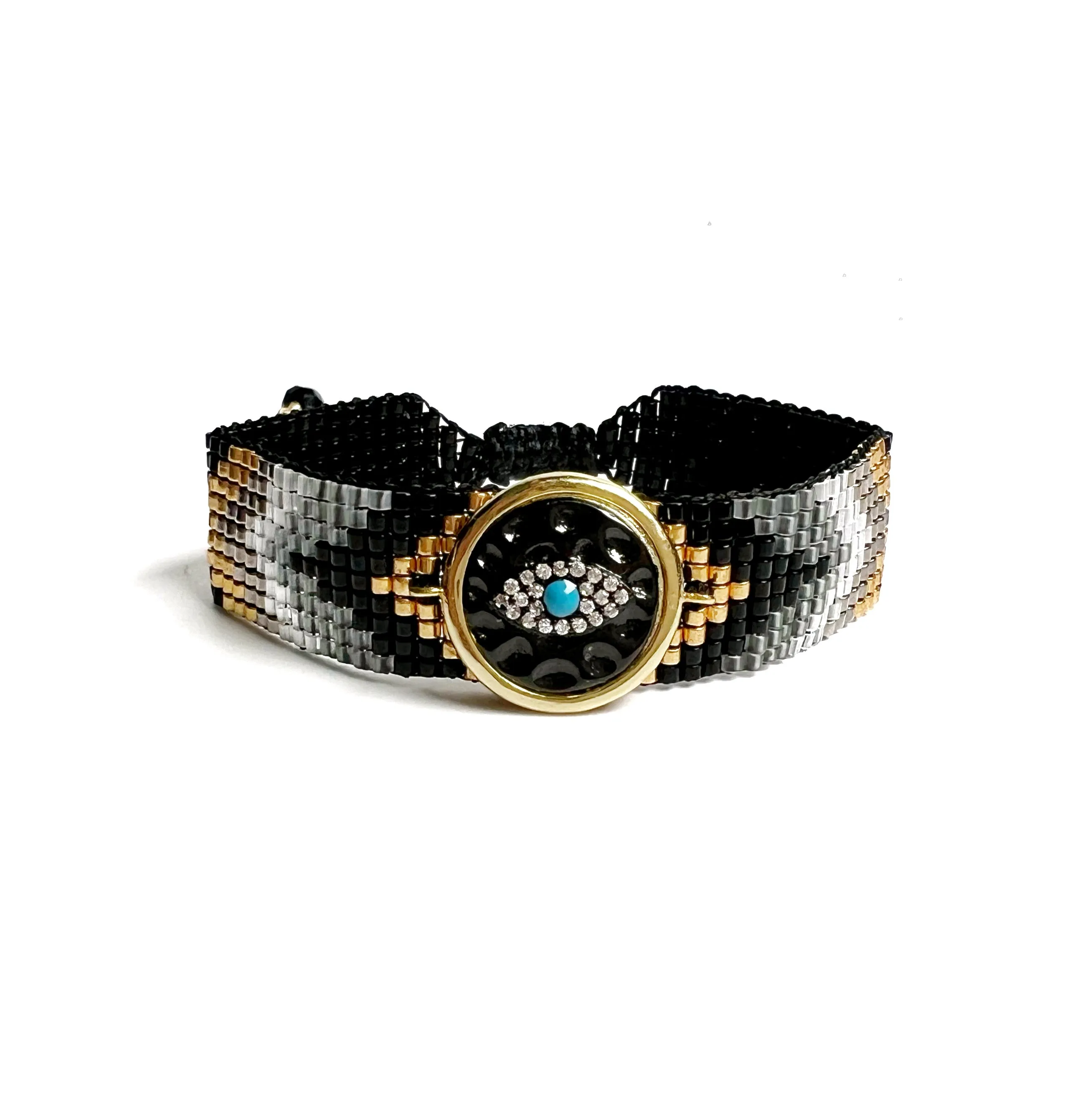 Beaded Round Eye Bracelet
