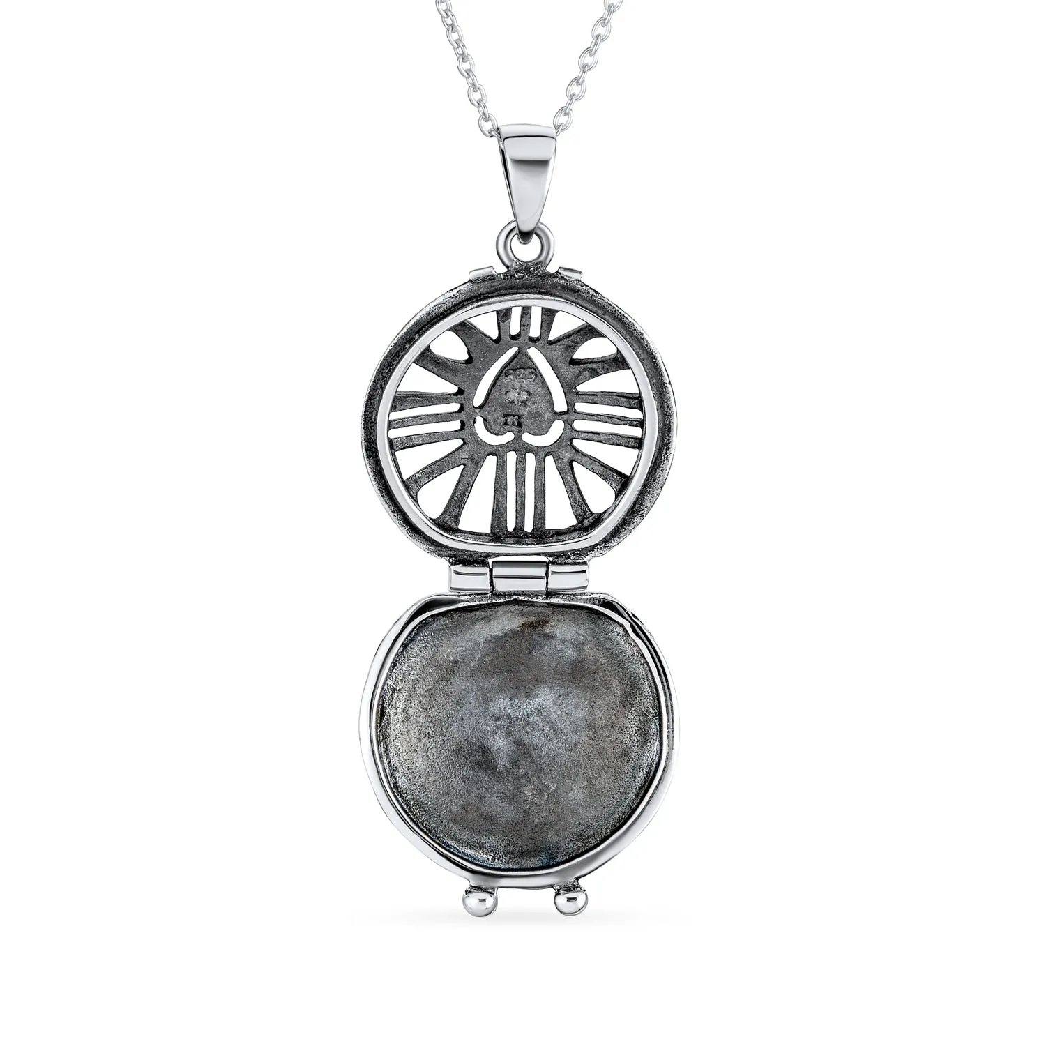 BFF Vintage Clover Celtic Irish Claddagh Locket Necklace Silver Diffuser