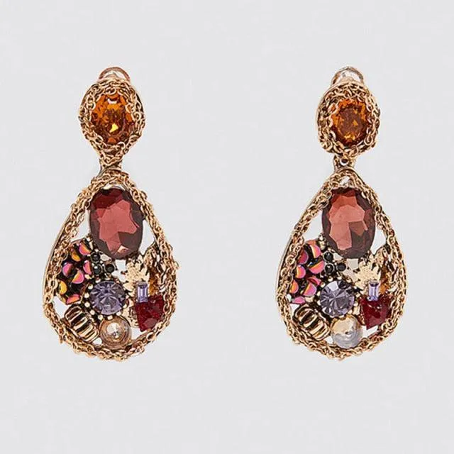 Big Drop Simulated-Pearl Pendants Earrings