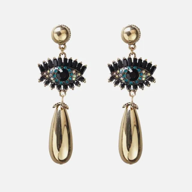 Big Drop Simulated-Pearl Pendants Earrings