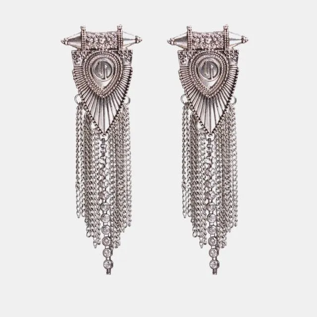 Big Drop Simulated-Pearl Pendants Earrings