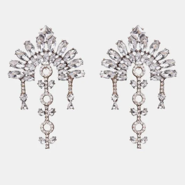 Big Drop Simulated-Pearl Pendants Earrings