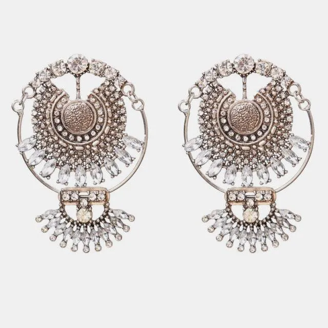 Big Drop Simulated-Pearl Pendants Earrings