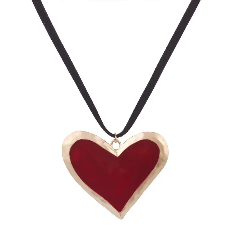 Big Love Heart Collar Choker Necklaces
