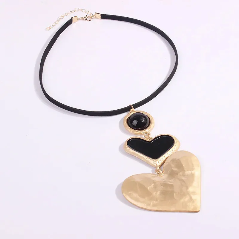 Big Love Heart Collar Choker Necklaces