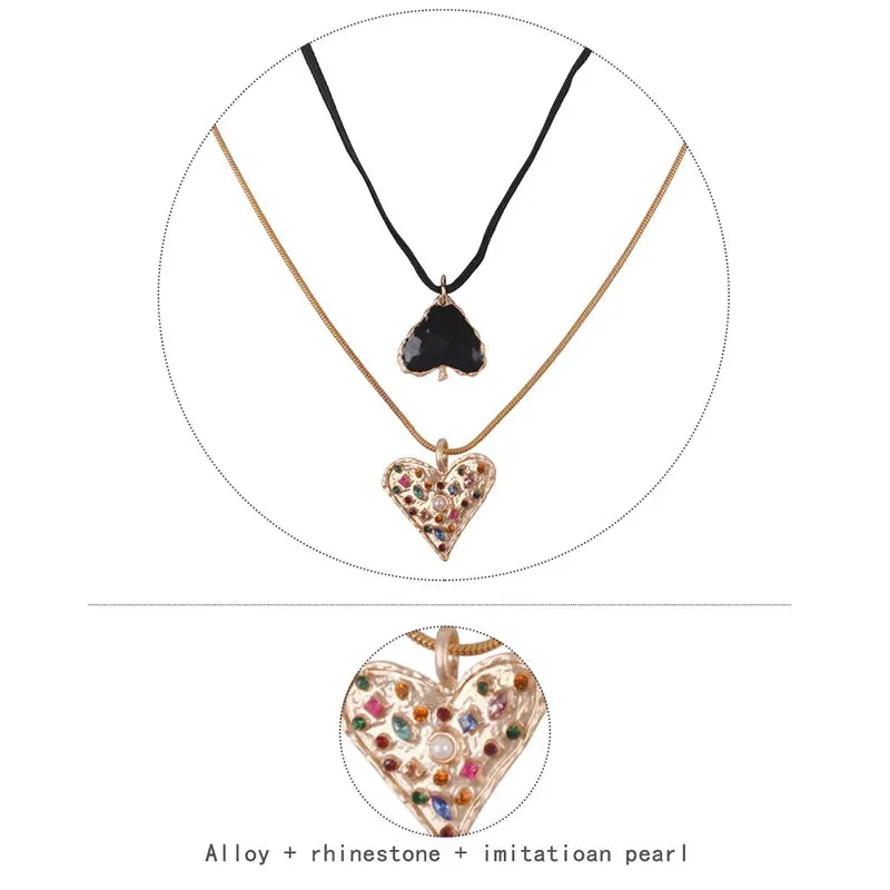Big Love Heart Collar Choker Necklaces