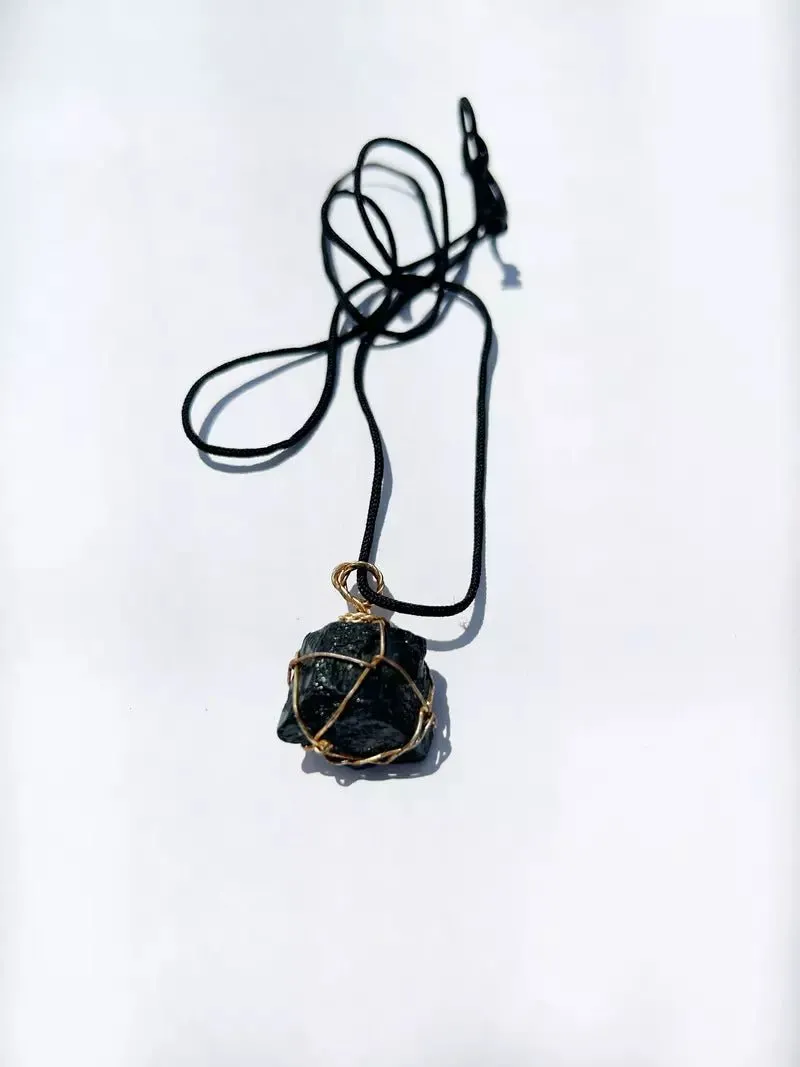 Black Tourmaline Crystal Necklaces