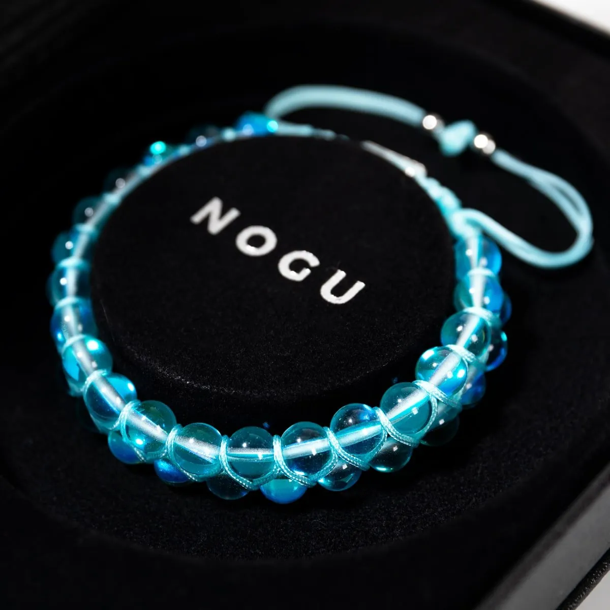 Blue Nebula | Silver | Double Galaxy Glass Bracelet