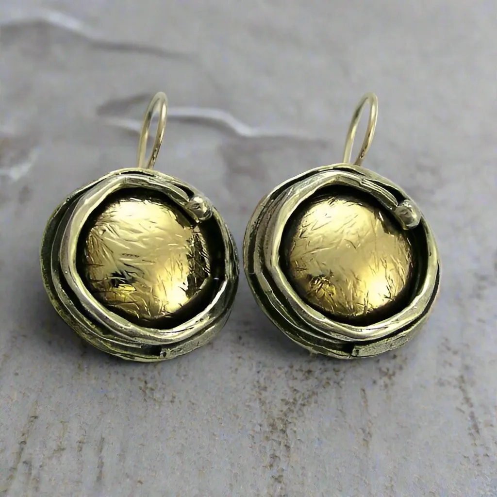 Blue Opal Coin Pearl Earrings - Eye Of The Storm.