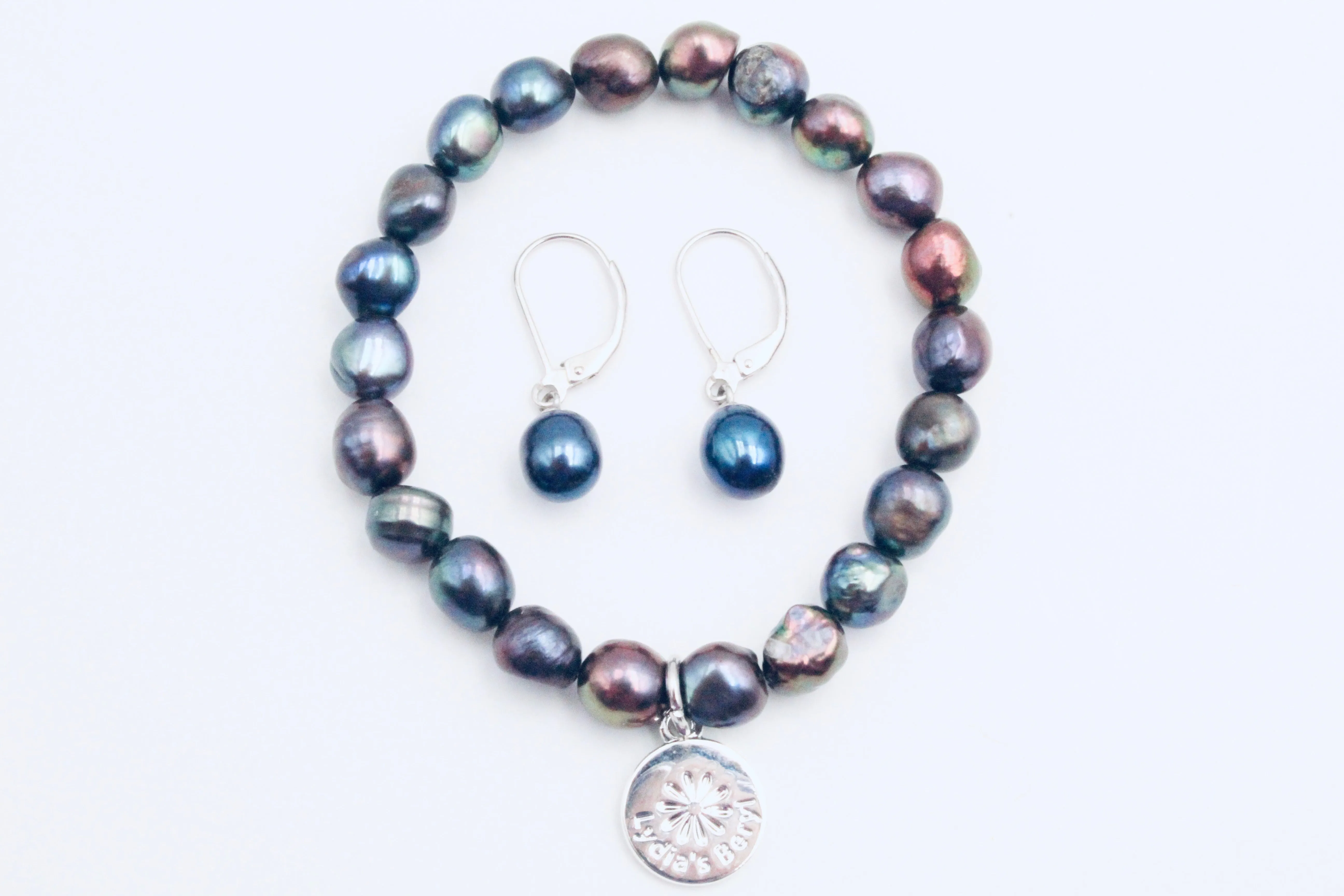 Blue Pearl Earrings