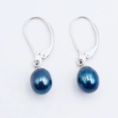 Blue Pearl Earrings