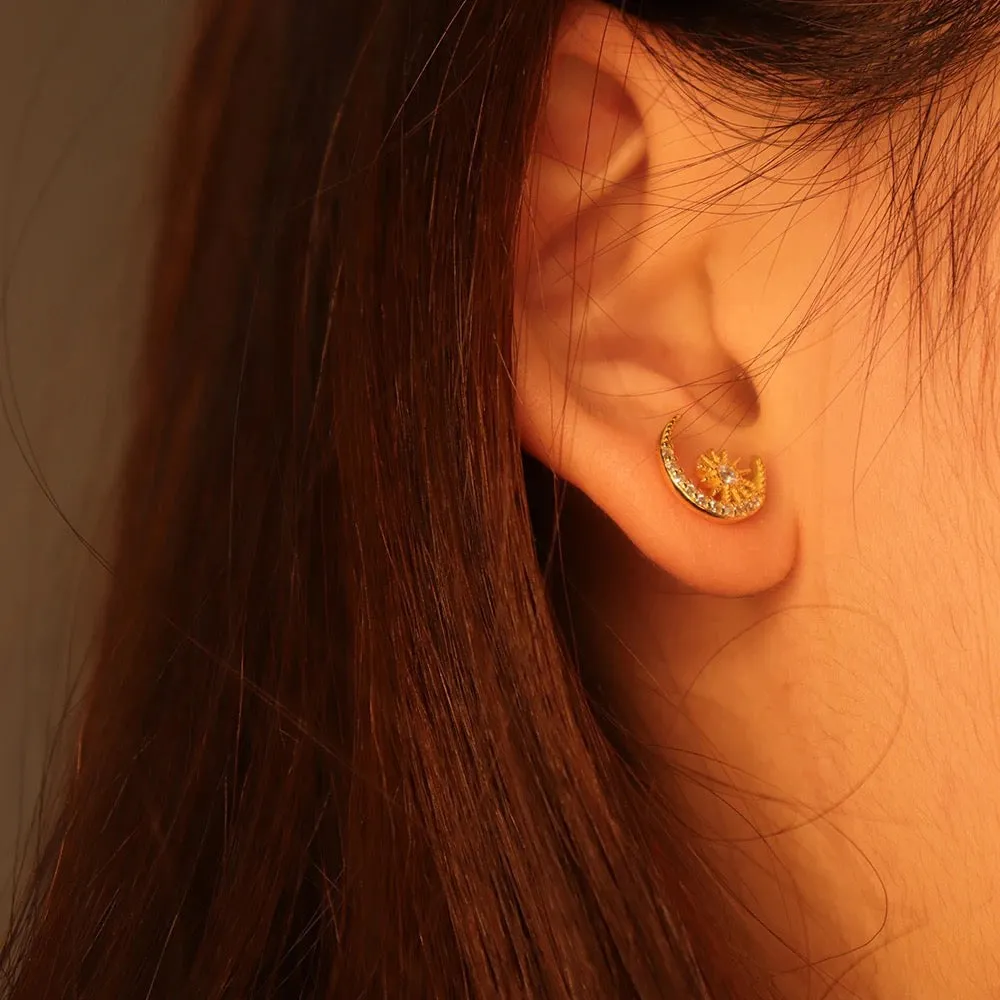 Boho & Mala Stud 18k Gold Plated Hoop Earring