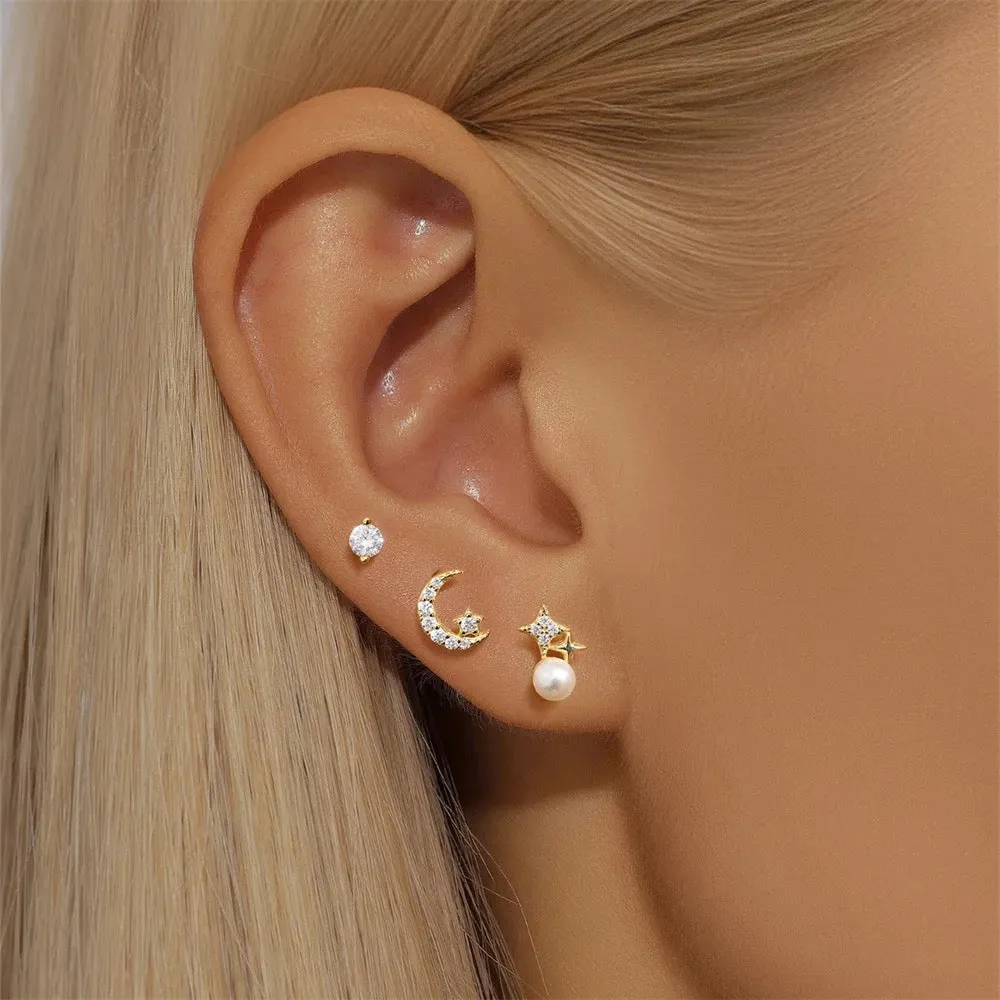 Boho & Mala Stud 18k Gold Plated Hoop Earring